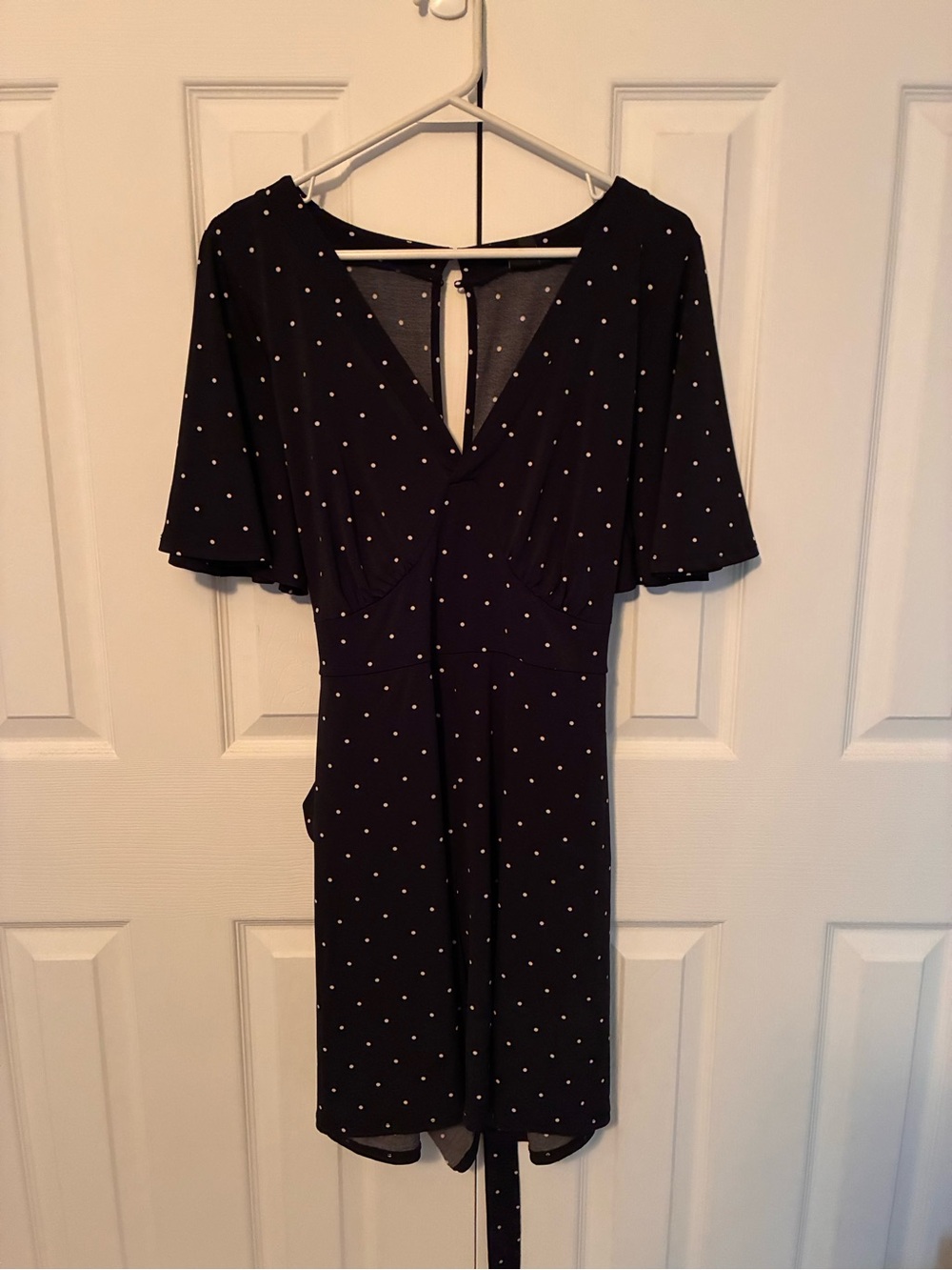 Torrid Black Polka Dot Jumpsuit with V-Neck